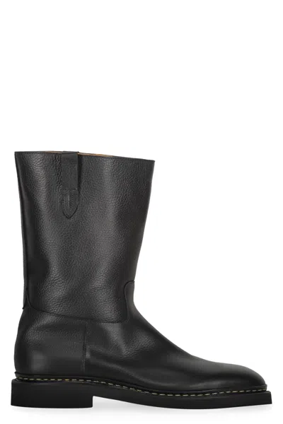 John Lobb Ellon Leather Boots In Black