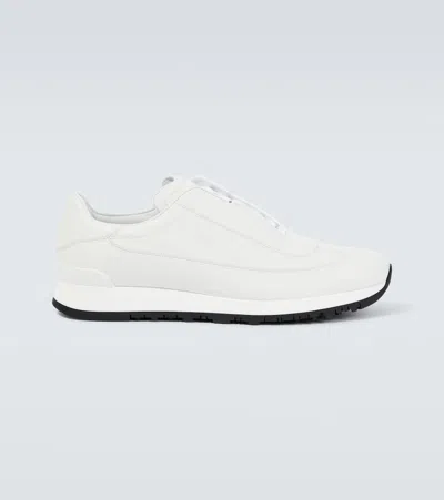 John Lobb Lift Leather Slip-on Sneakers In White