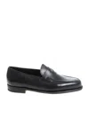 John Lobb Hand-sewn Black Calf Leather College Loafer