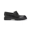 John Lobb Black Tide Dew Hide Hilly Calf Leather Derbies In Black