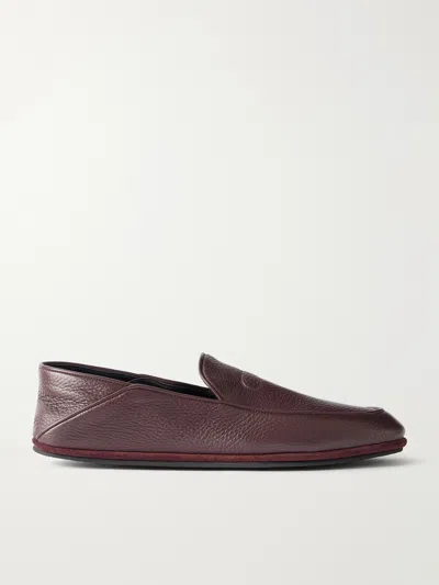 John Lobb Kingston Ii Collapsible-heel Full-grain Deerskin Loafers In Brown