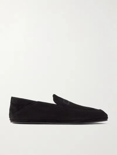 John Lobb Kingston Ii Collapsible-heel Suede Loafers In Multi