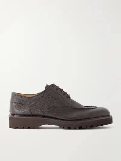 John Lobb Land Full-grain Leather Derby Shoes In Brown