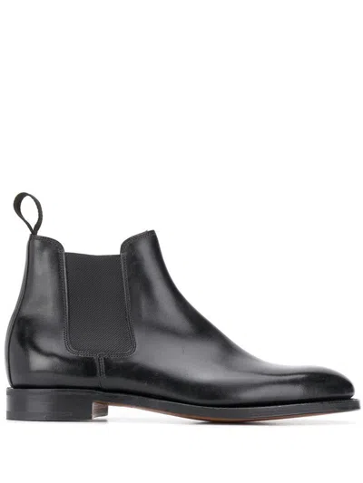 John Lobb Lawry Leather Chelsea Boots In Black