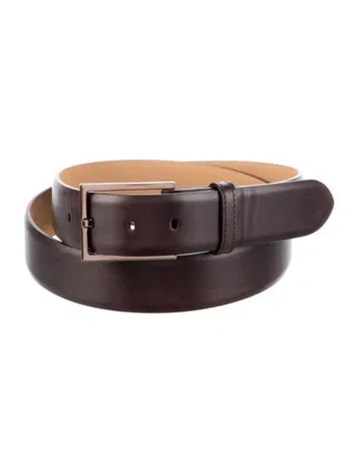 Pre-owned John Lobb Leather Belt In Burgundy