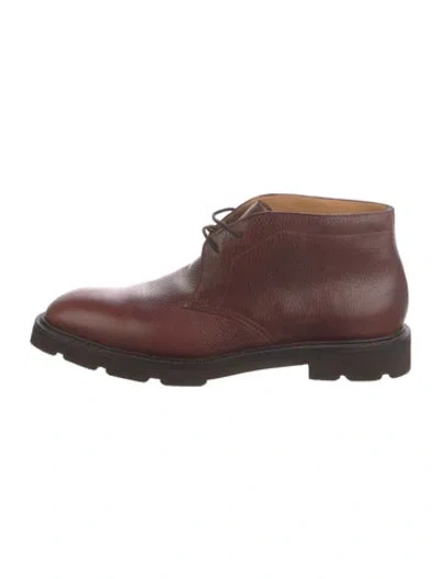 Pre-owned John Lobb Leather Boots In Brown