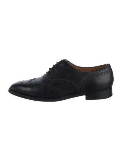 Pre-owned John Lobb Leather Brogues In Black