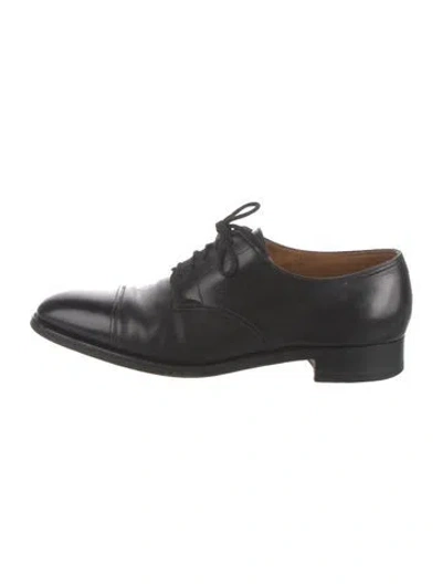 Pre-owned John Lobb Leather Derby Shoes In Black
