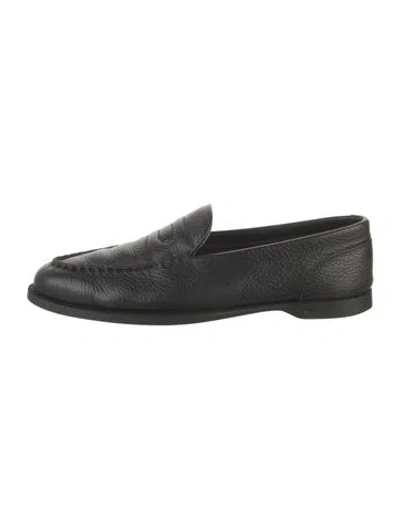 Pre-owned John Lobb Leather Dress Loafers In Black