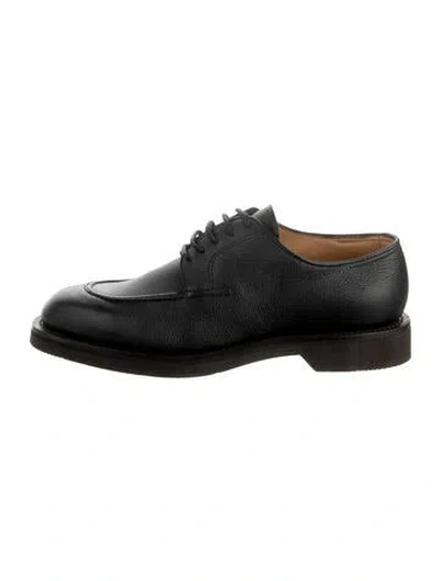 Pre-owned John Lobb Leather Dress Loafers In Black