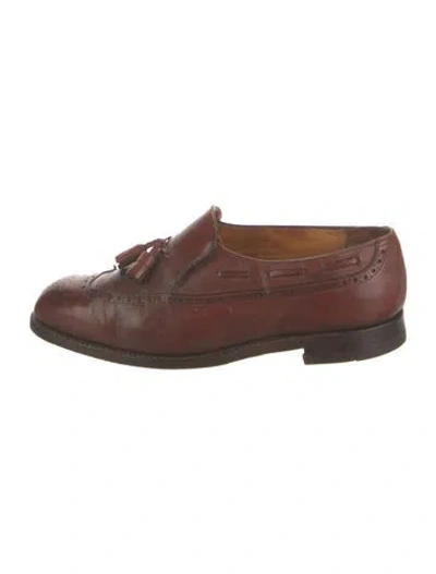 Pre-owned John Lobb Leather Dress Loafers In Brown
