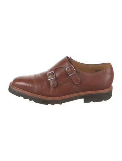 Pre-owned John Lobb Leather Dress Loafers In Brown
