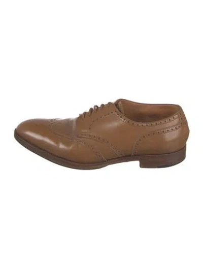 Pre-owned John Lobb Leather Lasercut Accents Brogues In Brown