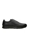 John Lobb Mens Black Lift Leather Low-top Trainers In Black