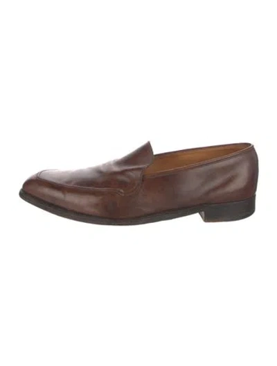 Pre-owned John Lobb Leather Loafers In Black