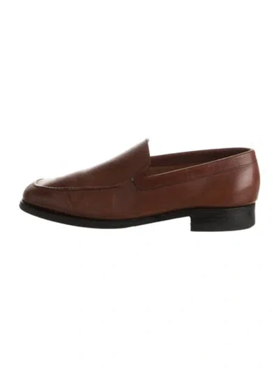 Pre-owned John Lobb Leather Loafers In Brown