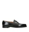 John Lobb Lopez Leather Loafers In Black