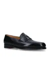 John Lobb Lopez Leather Loafers In Black