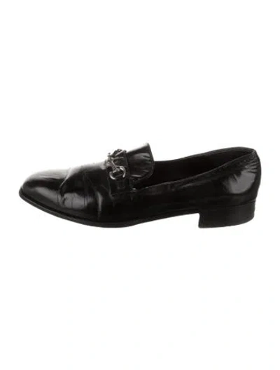 Pre-owned John Lobb Leather Monk Straps In Black