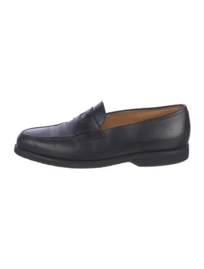 Pre-owned John Lobb Leather Monk Straps In Blue