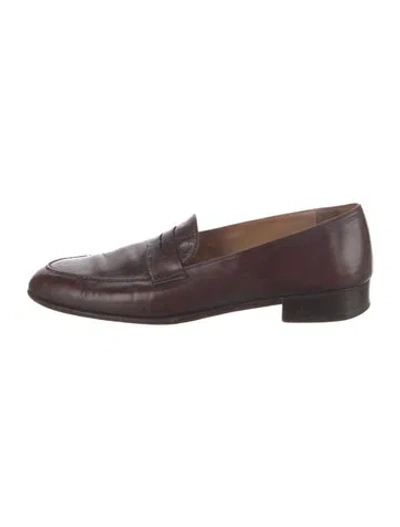 Pre-owned John Lobb Leather Monk Straps In Brown