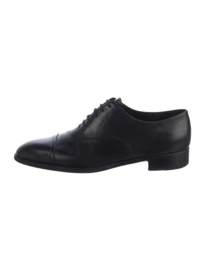 Pre-owned John Lobb Leather Oxfords In Black