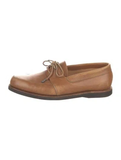Pre-owned John Lobb Leather Oxfords In Brown