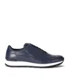 John Lobb Lift Lace-up Leather Low-top Trainers In Blue