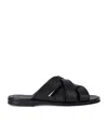 John Lobb Leather Samson Sandals In Black