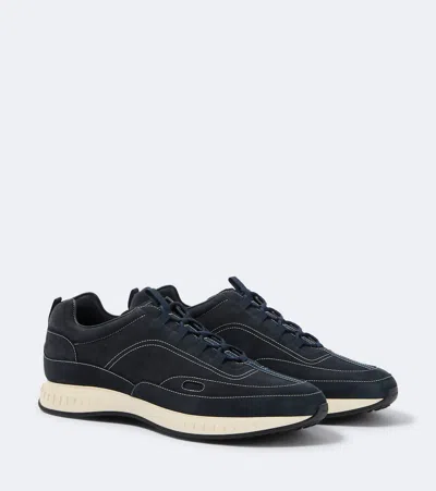 John Lobb Nubuck Leather Stream Elastic Sneakers In Pattern