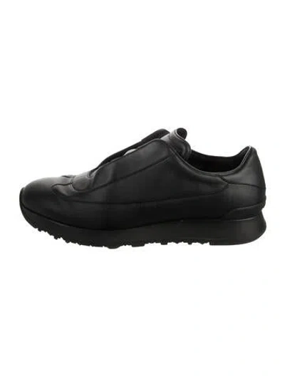 Pre-owned John Lobb Leather Sneakers In Black