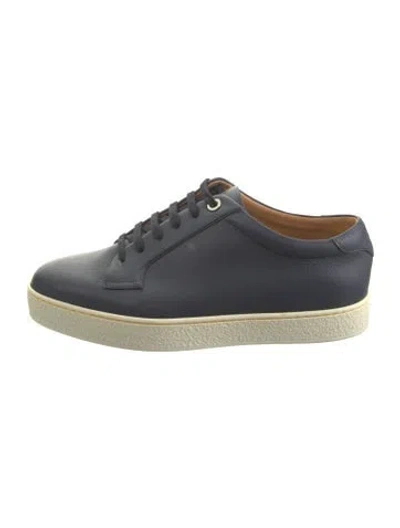 Pre-owned John Lobb Leather Sneakers In Blue