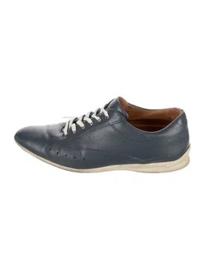 Pre-owned John Lobb Leather Sneakers In Blue