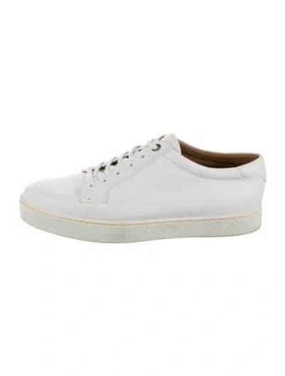 Pre-owned John Lobb Leather Sneakers In White