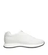 John Lobb Leather Stream Elastic Sneakers In White