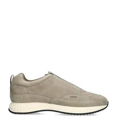 John Lobb Leather Stream Laced Sneakers In Neutral