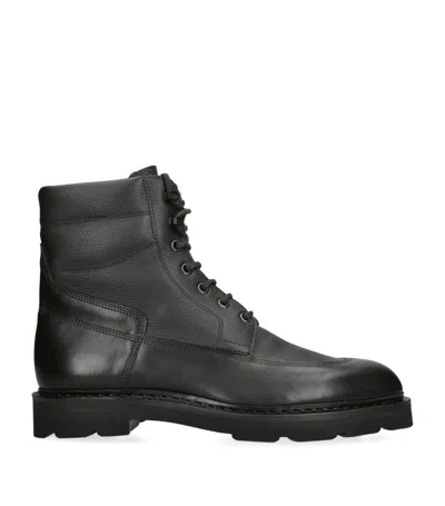 John Lobb Mens Black Weekend Lace-up Leather Boots