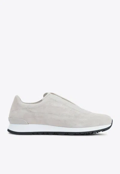 John Lobb Lift Suede Slip-on Sneakers In Sand