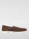 John Lobb Mud Suede Pace Loafers In Brown