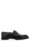 John Lobb Lopez Leather Penny Loafers In Black