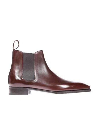 John Lobb Logo Boots In Gray