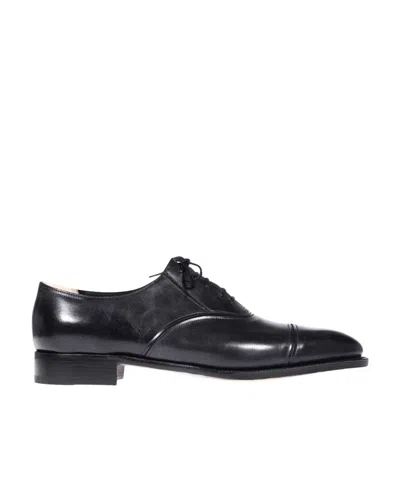 John Lobb Logo Dress Shoes In Black