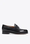 John Lobb Lopez Leather Loafers In Black