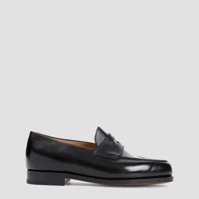 John Lobb Lopez Leather Loafers For Men In Black