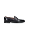 John Lobb Lopez Leather Loafers In Black  