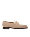 John Lobb Mocassini Lopez In Pelle Scamosciata Rosa Carne Uomo In Nude