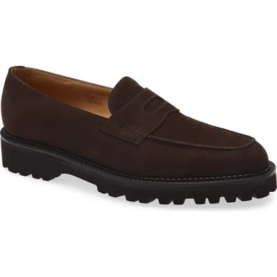 John Lobb Lopez New Standard Penny Loafer In Brown