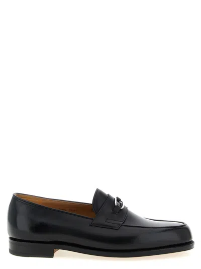 John Lobb Lopez Ring Loafers In Black
