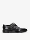 John Lobb Hand-sewn Black Calf Leather Double Buckle Shoe In Black
