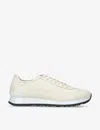 John Lobb Mens Bone Foundry Ii Leather Low-top Trainers In Bone